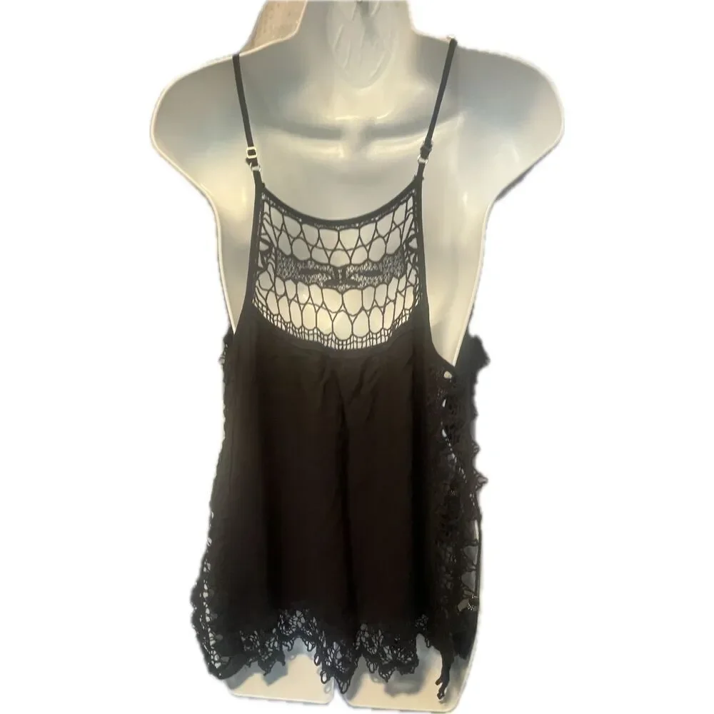 Crochet Lace Goth Boho Bathing Suit Coverup Women’s One Size